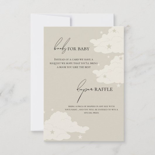 rustieke minimal boeken voor Baby RSVP Kaartje (Voorkant)