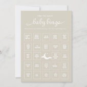 Rustieke minimal vind het gast baby bingogame kaart (Voorkant)