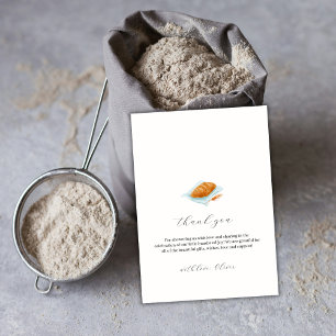 Rustieke minimale bakken in de oven Baby shower Bedankkaart