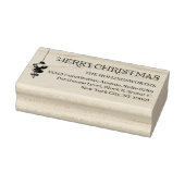 Rustieke minimale kerst | Retouradres Rubberstempel (Stempel)