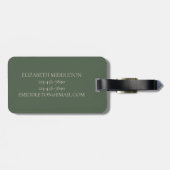 Rustieke minimale kerstboom bagagelabel (Achterkant horizontaal)