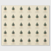 Rustieke minimale kerstboom cadeaupapier (Vlak)