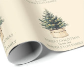 Rustieke minimale kerstboom cadeaupapier (Rol Hoek)