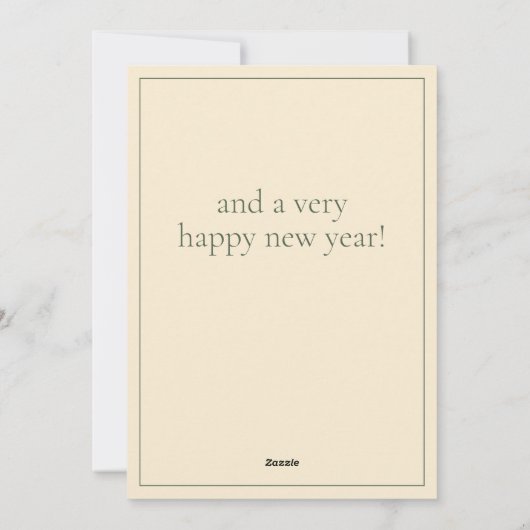 Rustieke minimale kerstboom feestdagenkaart (Achterkant)