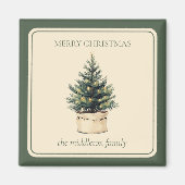 Rustieke minimale kerstboom magneet (Voorkant)