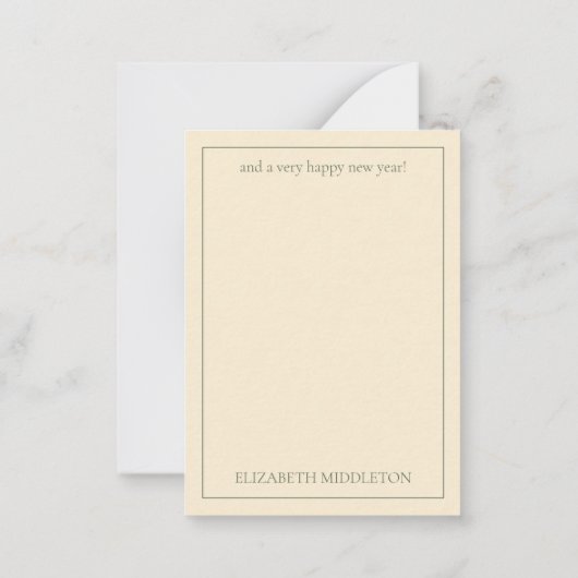 Rustieke minimale kerstboom notitiekaartje (Achterkant)