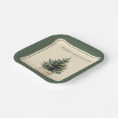 Rustieke minimale kerstboom papieren bordje (Gebogen)