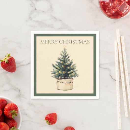 Rustieke minimale kerstboom servet (Insitu)