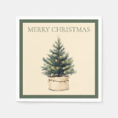 Rustieke minimale kerstboom servet (Voorkant)