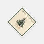 Rustieke minimale kerstboom servet (Hoek)