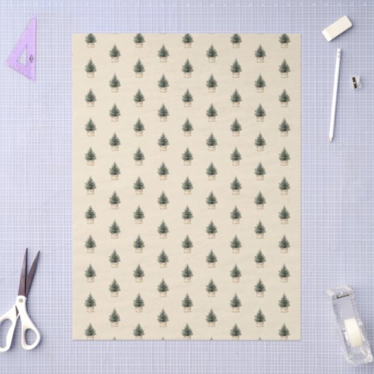 Rustieke minimale kerstboom tissuepapier (Craft)