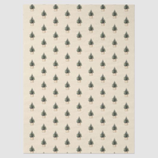 Rustieke minimale kerstboom tissuepapier (Voorkant)