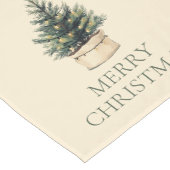 Rustieke minimale kerstboom vakantie korte tafelloper (Hoek)