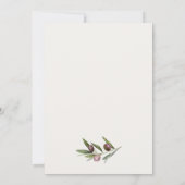 Rustieke Minimale Olijftak Blad Bruidsdouche Bedankkaart (Achterkant)