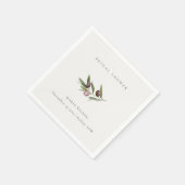 Rustieke Minimale Olijftak Blad Bruidsdouche Servet (Hoek)