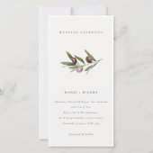 Rustieke Minimale Olijftak Foliage Trouw Uitnodigi Bedankkaart (Voorkant)