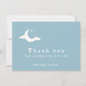Rustieke Minimale Schattigee blauwe wolk dank u Bedankkaart (Voorkant)
