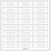Rustieke minimale script huwelijksuitnodiging adre sticker (Vel)