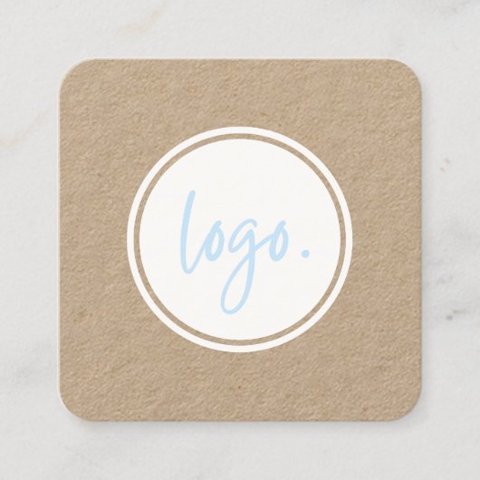 RUSTIEKE MINIMALE SJABLOON DESIGN BUSINESS LOGO WH VIERKANTE VISITEKAARTJE (Voorkant)