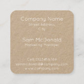 RUSTIEKE MINIMALE SJABLOON DESIGN BUSINESS LOGO WH VIERKANTE VISITEKAARTJE (Achterkant)