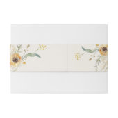 Rustieke minimale Waterverf zonnebloem Uitnodigingen Wikkel (Achterkant Voorbeeld)