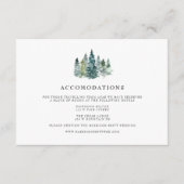 Rustieke minimalistische bruiloft hotel accommodat informatiekaartje (Voorkant)