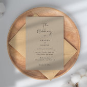 Rustieke minimalistische bruiloft kaart