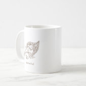 Rustieke Minimalistische Bruine Herfst Thanksgivin Koffiemok (Voorkant links)