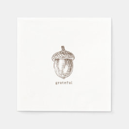 Rustieke minimalistische bruine Thanksgiving Servet