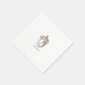 Rustieke minimalistische bruine Thanksgiving Servet (Hoek)