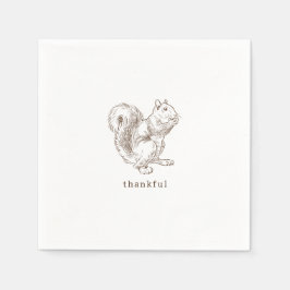 Rustieke minimalistische bruine Thanksgiving Servet