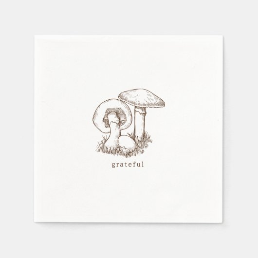 Rustieke minimalistische bruine Thanksgiving Servet (Voorkant)