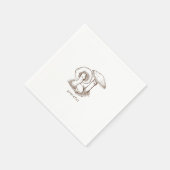 Rustieke minimalistische bruine Thanksgiving Servet (Hoek)