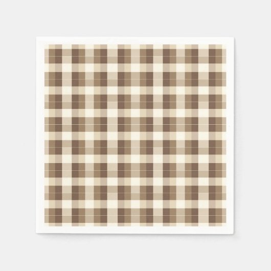 Rustieke minimalistische bruine Thanksgiving Servet (Voorkant)