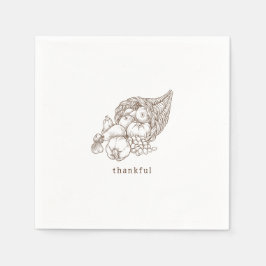 Rustieke minimalistische bruine Thanksgiving Servet