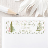 Rustieke minimalistische dennenbomen etiket (Insitu)