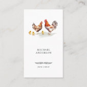 Rustieke minimalistische eenvoudige kippen Boerder Visitekaartje (Voorkant)