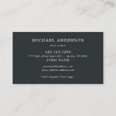 Rustieke minimalistische eenvoudige kippen Boerder Visitekaartje (Achterkant)