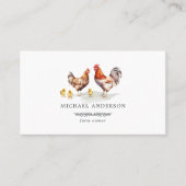 Rustieke minimalistische eenvoudige kippen Boerder Visitekaartje (Voorkant)