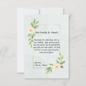 Rustieke minimalistische elegante bedankkaart (Voorkant)