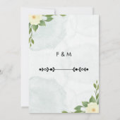 Rustieke minimalistische elegante bruiloft uitnodi kaart (Achterkant)