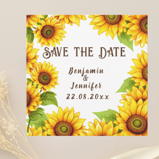 Rustieke minimalistische elegante moderne zonneblo save the date