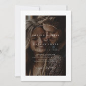 Rustieke minimalistische foto bruiloft uitnodiging (Voorkant)