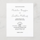 Rustieke minimalistische foto budget bruiloft QR-c (Voorkant)