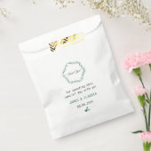 Rustieke minimalistische groene bloemen en script  bedankzakje (Gezegeld)