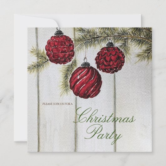 Rustieke Minimalistische Kerstvakantiefeest Kaart (Voorkant)