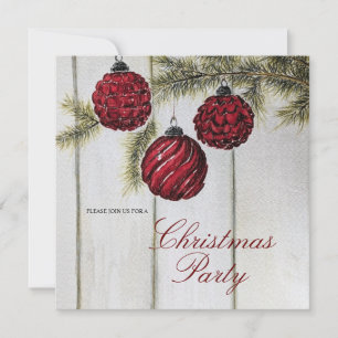 Rustieke Minimalistische Kerstvakantiefeest Kaart