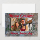 Rustieke minimalistische klassieker aanpasbaar feestdagenkaart (Voorkant / Achterkant)