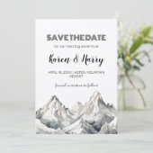 Rustieke minimalistische Kraft Mountain Save the D Kaart (Staand voorkant)