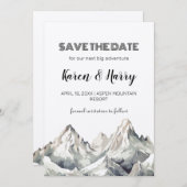 Rustieke minimalistische Kraft Mountain Save the D Kaart (Voorkant / Achterkant)